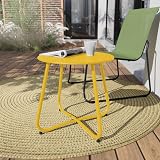 Grand Patio Yellow Outdoor Round Side Table - Lightweight & Adjustable view 4