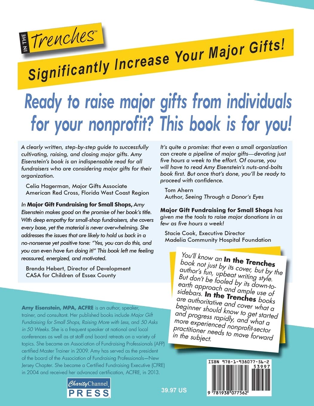 Major Gift Fundraising For Small Shops How To Leverage Your Annual Fund In Only Five Hours Per Week Eisenstein Amy Amazon Com Books