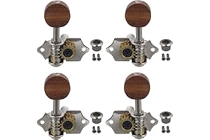 Yibuy 4 String Tuning Peg Machine Head Tuners w/Screws and Nuts for Ukulele Guitar