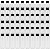 LEXININ 60 Pack 4 Oz Clear Plastic Bottles with Flip Caps, Plastic Travel Empty Bottles, Transparent Refillable Containers fo
