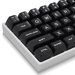 GMKWTL XVX Black Translucent Keycaps, Double Shot