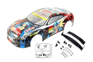 Novahobby 1/10 Scale RC Printed Precut Drift Racing Touring Onroad Car Body Shell Width 190mm with Wing Mirror Accessories (R35 A)