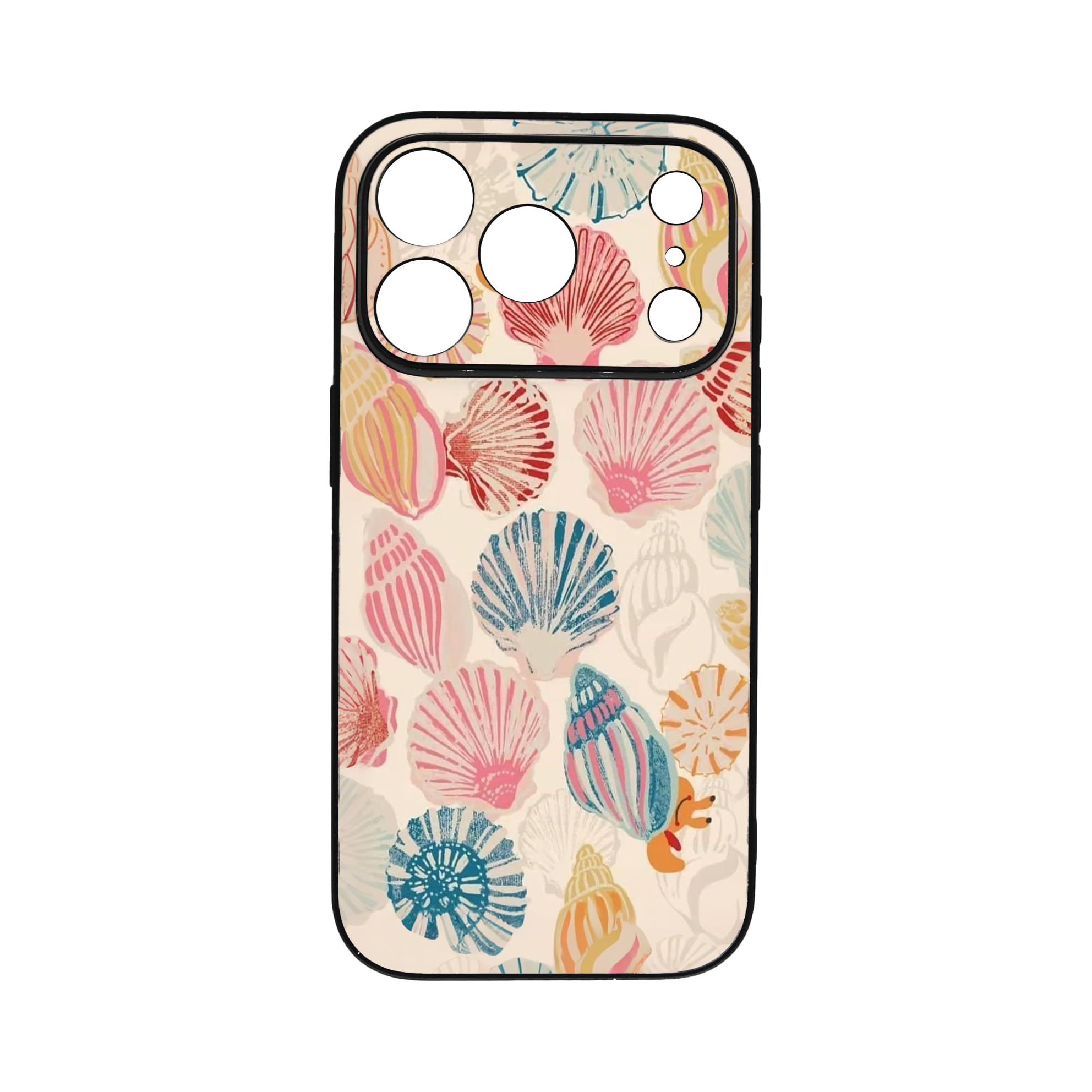 qizjio Cute Tropical Seashell Phone Case – Summer Aesthetic Design for Teen Girls, Women & Kids, Beach Vacation Phone Cover for iPhone 17 Pro Max