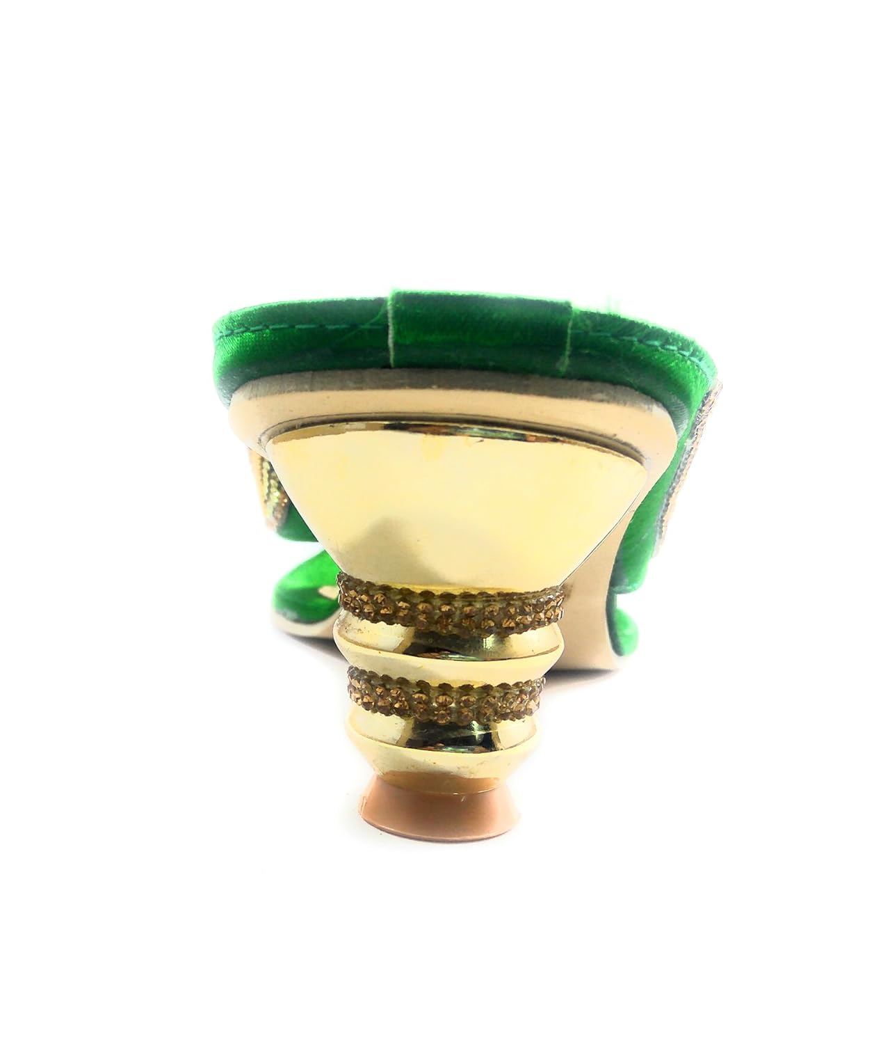 like india women's fancy green colour chappal