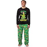 Dr. Seuss GRINCH Men's I'm The Mean One Adult Lounge Pajama Sleep Set