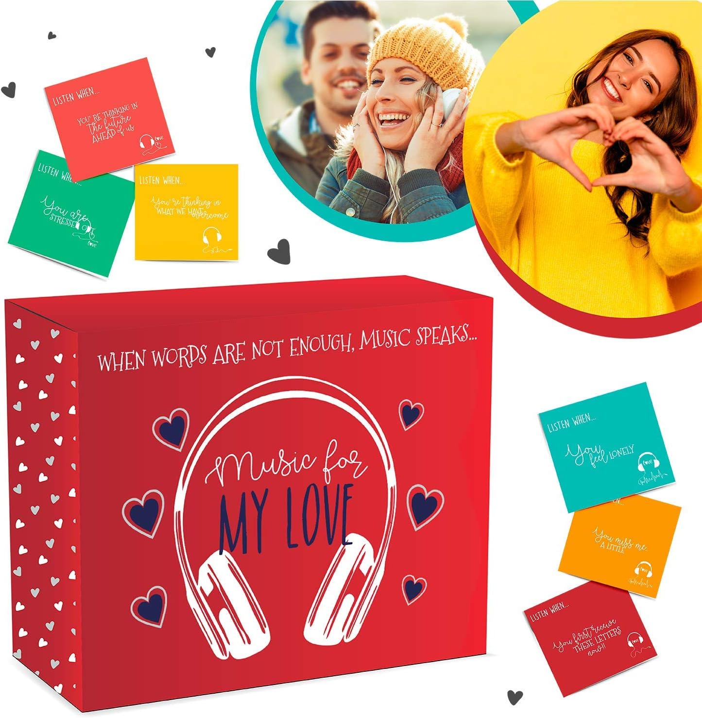 The Best Gratitude Card for Boyfriend and Girlfriend | Love and Friendship Letters | Musical Teenage Scrapbook for Girls and Boys | Music Cards for Couples | Long Distance Relationships