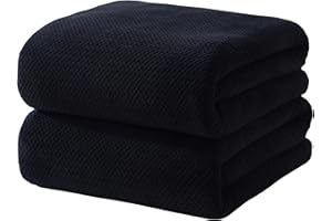 Akzpe 40x80 Inches Bath Sheets Towels for Adults Oversized Bath Towels Extra Large Luxury Super Soft Absorbent Quick Dry Microfiber(Black,2PCS)