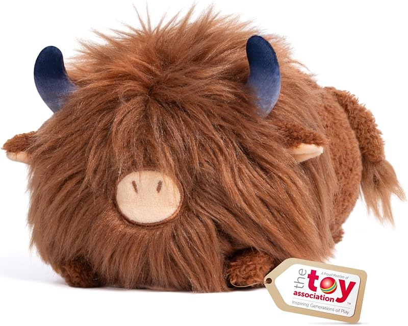 Mewaii 8 Inch Highland Cow Plush Pillow Cuddle Toy Soft Toy