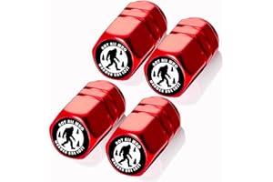 DATABA 4Pack Bigfoot Tire Valve Stem Cap Bigfoot Car Accessories Aluminum Alloy Universal Dust Covers Tire Air Cap for Cars,Truck,SUV,Bike,Motorcycle & RV Tires,Big Foot Sasquatch Gifts for Men Father Women
