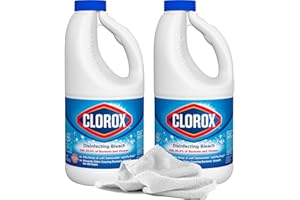 2 Disinfecting Bleach Cleaners, 43oz | Effective Bleach Cleaner Concentrate for Home & Daley Mint Towel | Small Refills for Laundry, Linens, Floors, Bathroom, Tile (86oz Total)
