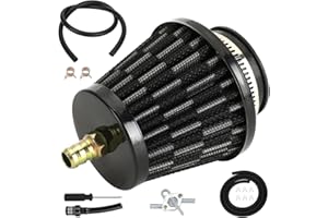 EOPOAYI EOPOAYl 35mm (1-3/8") Air Filter with Nipple Compatible with Taotao Coolster 125cc 110cc 90cc 70cc 50cc ATV Quad 4 Wheeler Baja Kazuma X-pro Apollo SSR125 CRF50 XR50 4-Stroke Pit Dirt Bike Parts Black