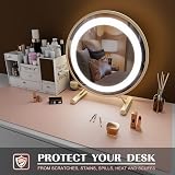 K KNODEL Small Office Leather Desk Mat 60x35cm Pink Waterproof Dual Sided view 6