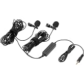 Saramonic LavMicro 2M | Dual Lavalier Microphones for Cameras, Smartphones, Tablets, Recorders, Mixers, &amp; More