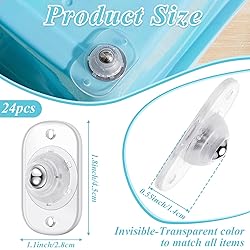 Honoson 24 Pcs Self Adhesive Caster Wheels