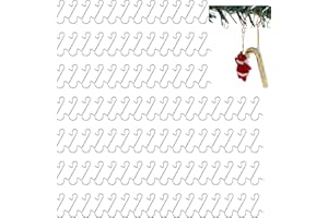 Meiwlong 100pcs Christmas Hooks Metal Wire Hangers Ornament Storage Home Outdoor Holiday Lights Xmas Tree Party Decoration Accessories S-Shaped Reusable