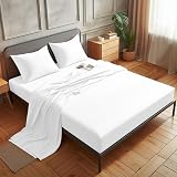 Aspire Homeware Double Fitted Sheet 25cm Deep Hotel Quality White view 4