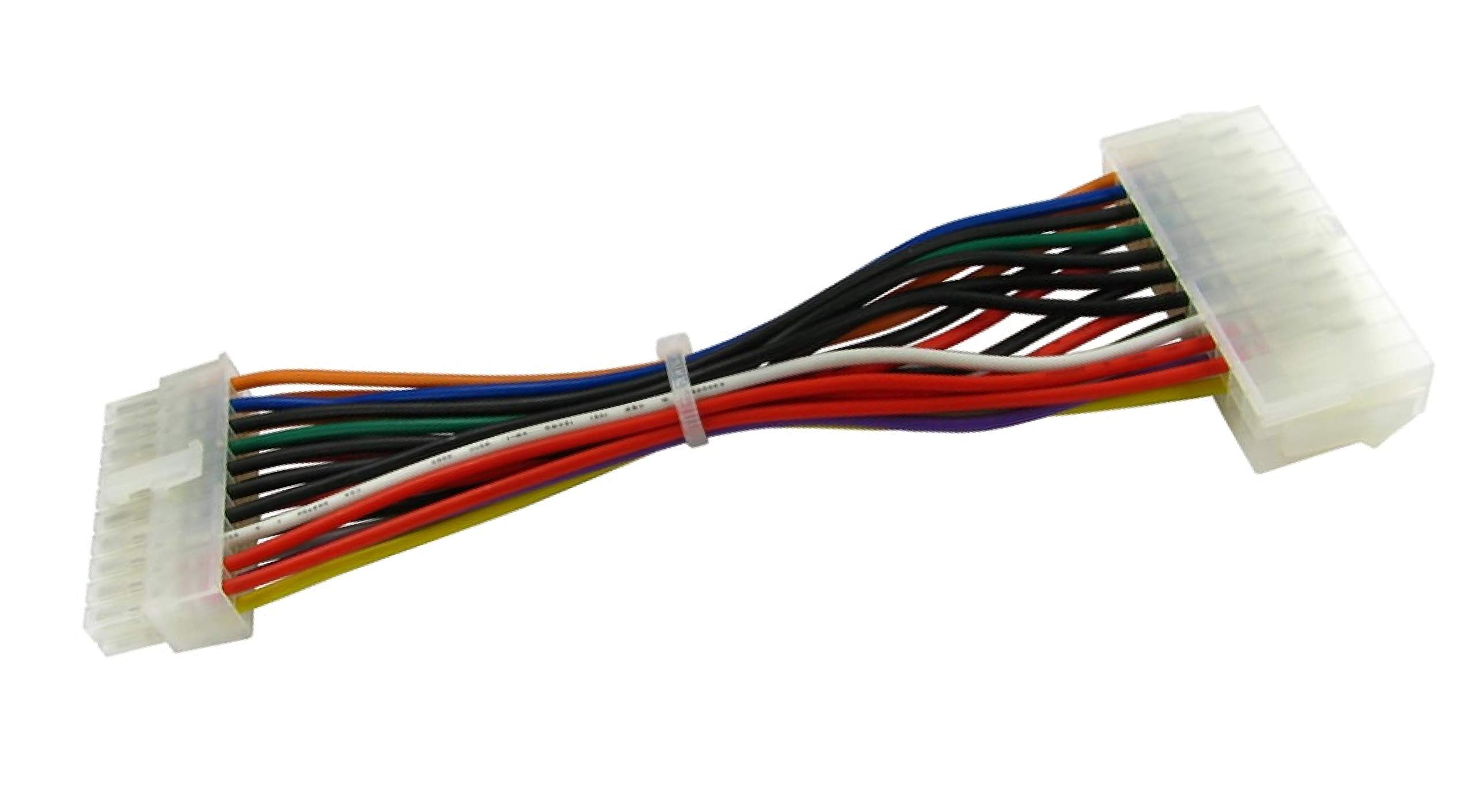 rhinocables - ATX Power Supply Extension Cable | 24 Pin Female to 20 Pin Male | Seamless Compatibility | Upgrade Older Systems | Reliable Performance, 24 Pin to 20 Pin