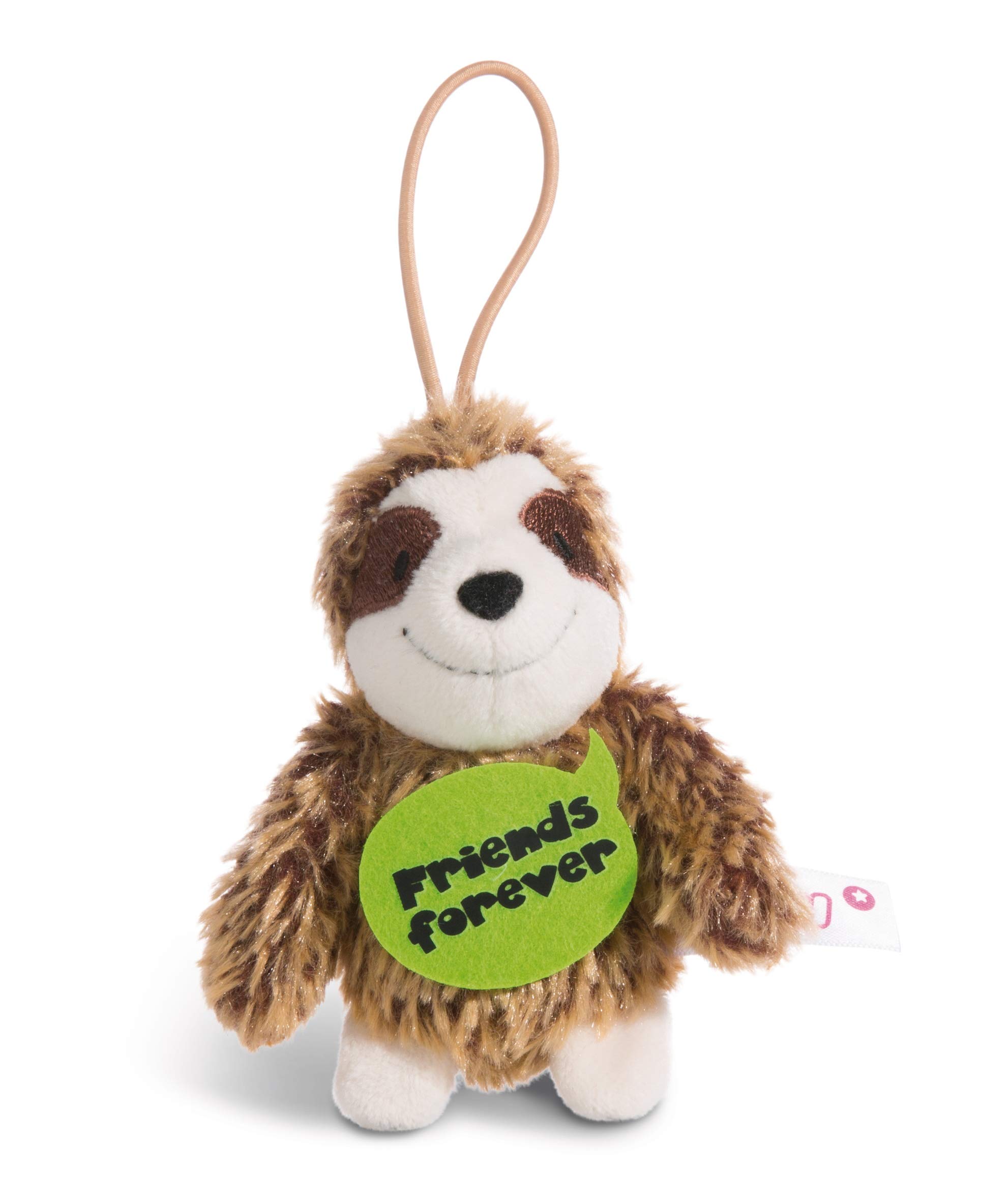 NICI 44856 Pendant Sloth with Saying Friends Forever 8 cm with Loop, Brown