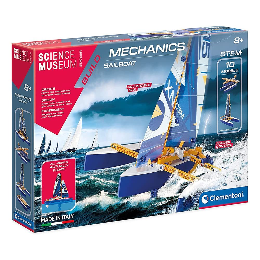 Clementoni 61524 Science Museum Mechanics Sailboat Kit for Children and Adults, Ages 8 Years Plus