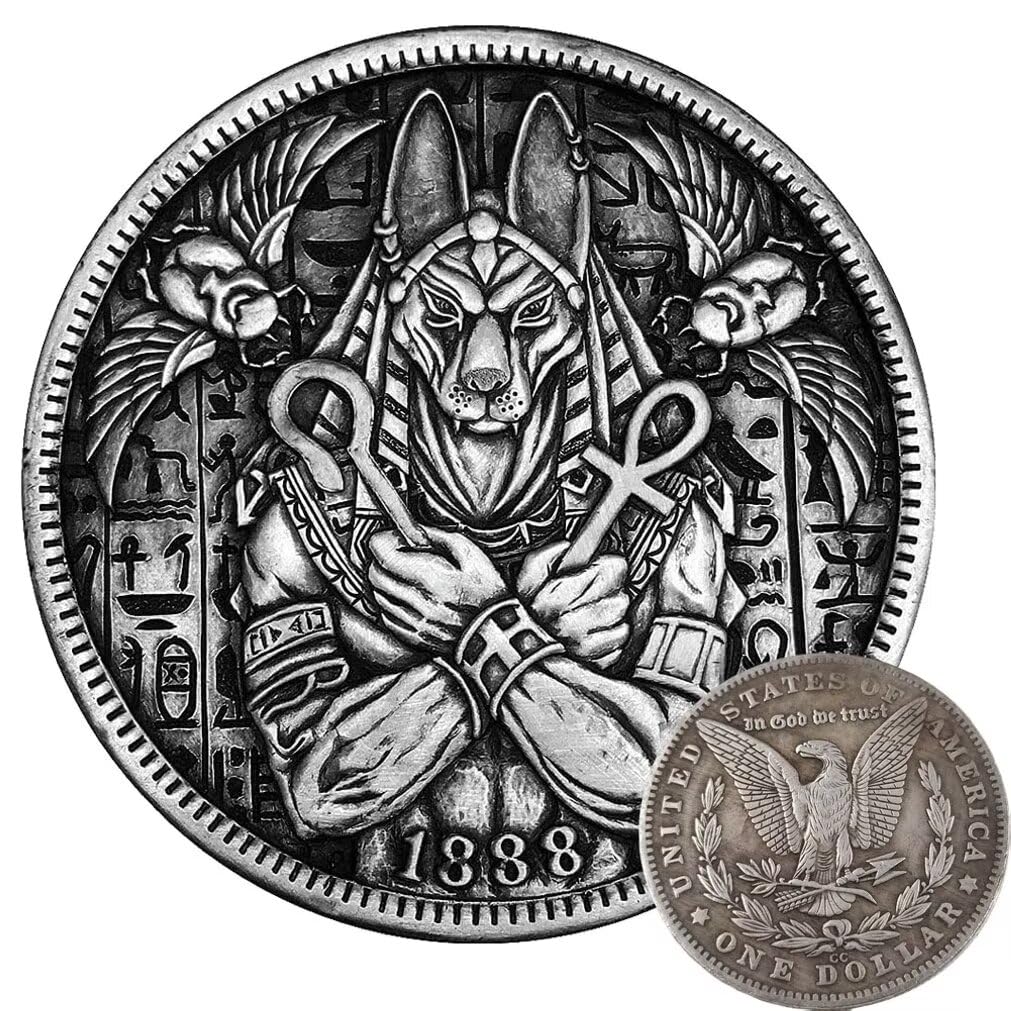 Mua Egyptian Coin Myth Azrael Anubis Werewolf Hobo Coin, Ancient Medusa ...