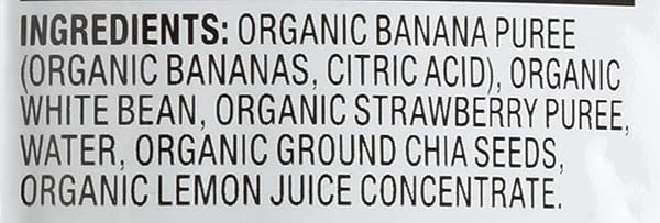 PLUM ORGANICS ORGANIC MIGHTY BANANA WHITE BEAN STRAWBERRY CHIA, 4 OZ