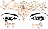 FACEGEM LONDON 6 PCS Adhesive Face Gems Jewel Tattoo Sticker Festival Rave view 8