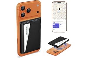 TopMade for Magsafe Wallet, Works with Apple Find My, Strongest Magnetic Wallet for iPhone 17/16/15/14/13/12 Series, Leather Magnetic Card Holder with Tracker, 7 Cards Holder, RFID Blocking, Black