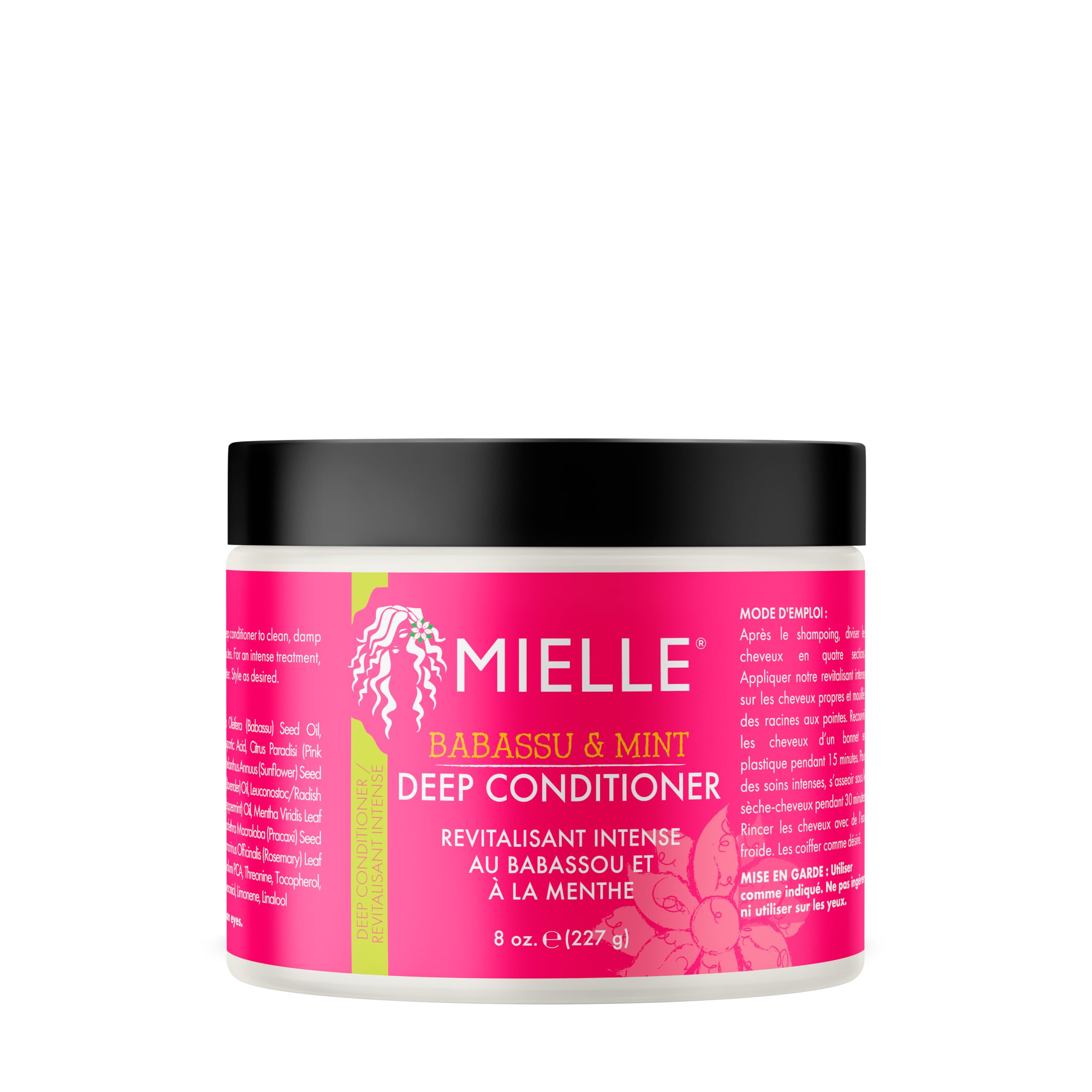 Mielle Babassu & Mint Deep Conditioner with Protein, Moisturising & Conditioning Deep Treatment, Hydrating Repair for Dry, Damaged, & Frizzy Hair, 227 ml (Pack of 1)