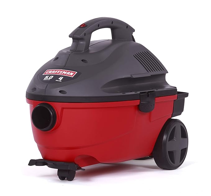 CRAFTSMAN 17612 4 Gallon 5.0 Peak HP Wet/Dry Vac, Portable Shop Vacuum
