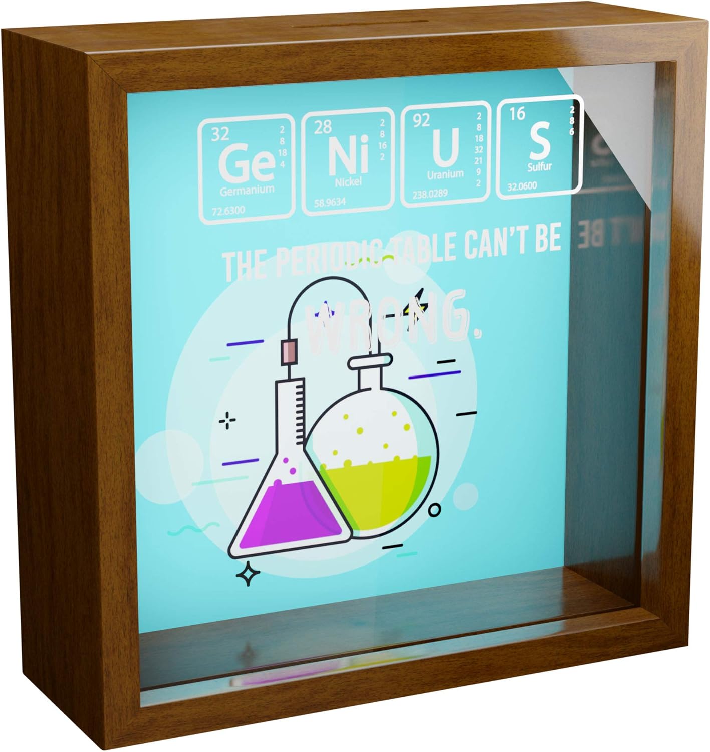 Chemistry Gifts 6x6x2 Memory Shadow Box Glass Fronted