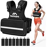 Adjustable Weighted Vest Women Men,1-12/1-20/1-30 LBS Weight Vests with Adjustable Shoulder Strap, 8 Ironsand, Large Pocket, Reflective Strip,Weighted Vest Men and Women for Workout, Strength Training