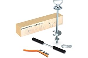 TOMBABY Heavy Duty Quality Dog Stake-Dog Tie Out Stake, Dog Stake Allows Dogs Up to 200 lbs, Dog Stakes for Outside Beach,Camping, Yard, 360° Swivel Dog Anchor | Use for Any Dog Tie Out Cable