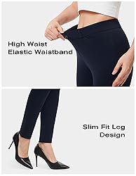 AFITNE Women's Yoga Dress Pants Skinny Pull On Work