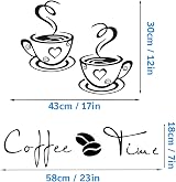 IDISON Coffee Time Kitchen Wall Decals CUNYA Art Stickers Cups Murals Vinyl view 6