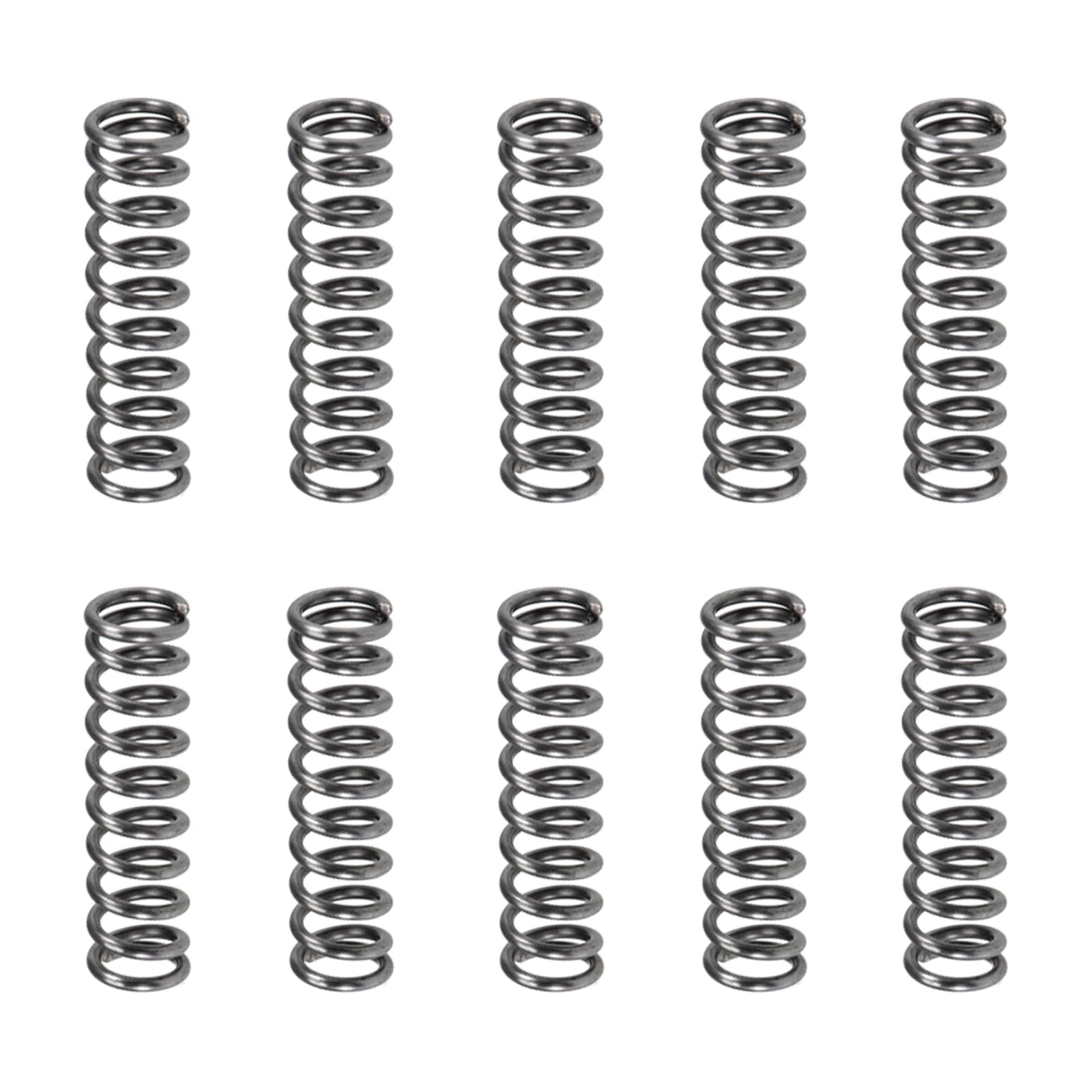 DTGN 1.2x8x30mm(DxODxL) Compression Spring - 15Pack - Good for Machinery - Spring Steel Extension Spring - Gray