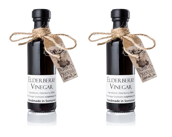 Bumblees Vinaigre Artisanal De Fleurs De Sureau 2 Bouteilles De 100 Ml Pleins De Bienfaits Pour La Santé Et La Beauté Mis En Bouteille à La Main Au