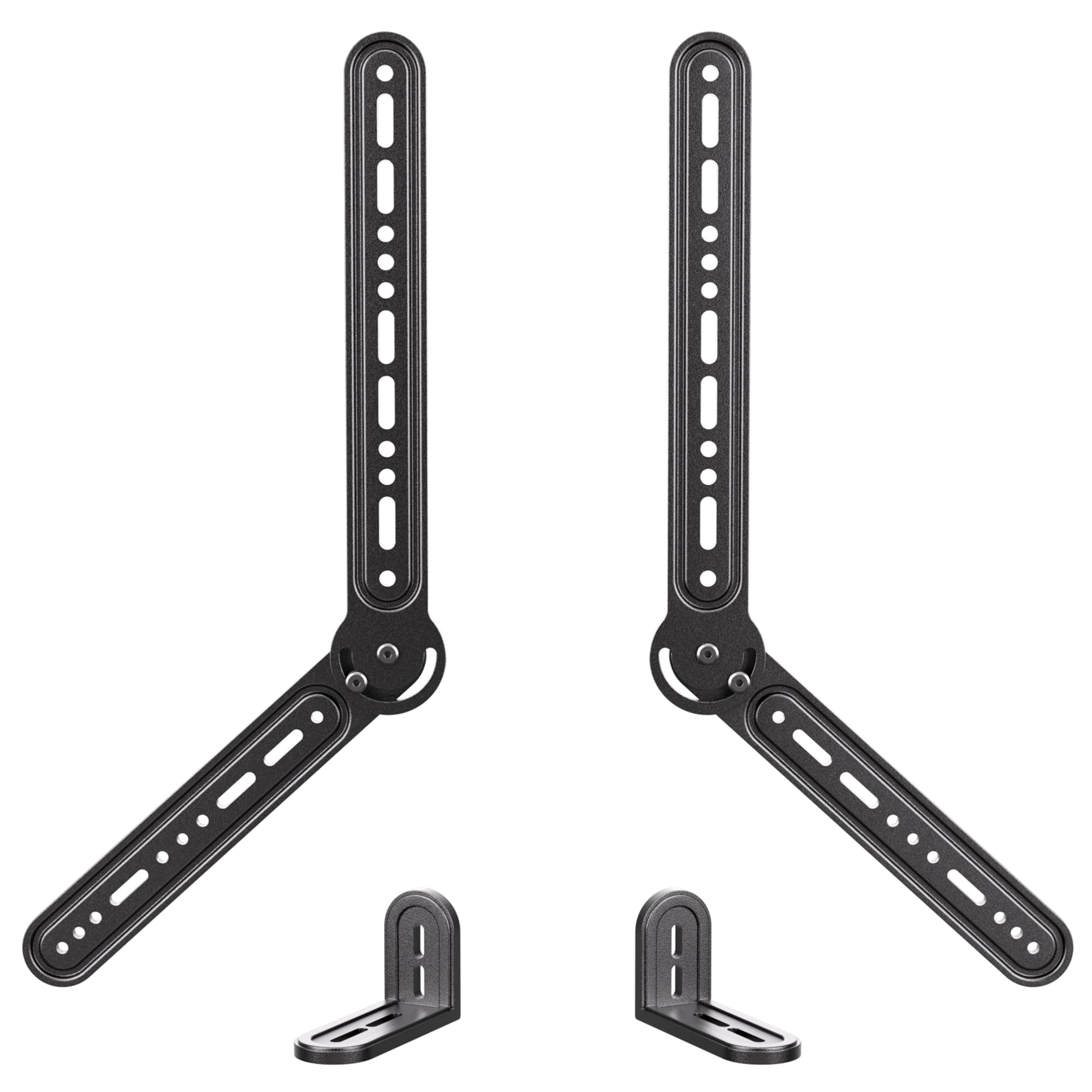 Photo 1 of EZISE Soundbar Mount for Mounting Above or Under TV, Sound Bar Bracket Fits Most Sound Bars Up to 22 lbs, Soundbar TV Mount with Detachable Extension Plates and L-Shaped Arms