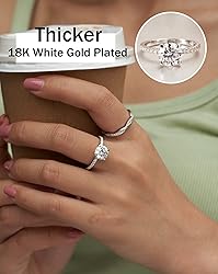 Oivley 1.5CT Round Engagement Rings for Women