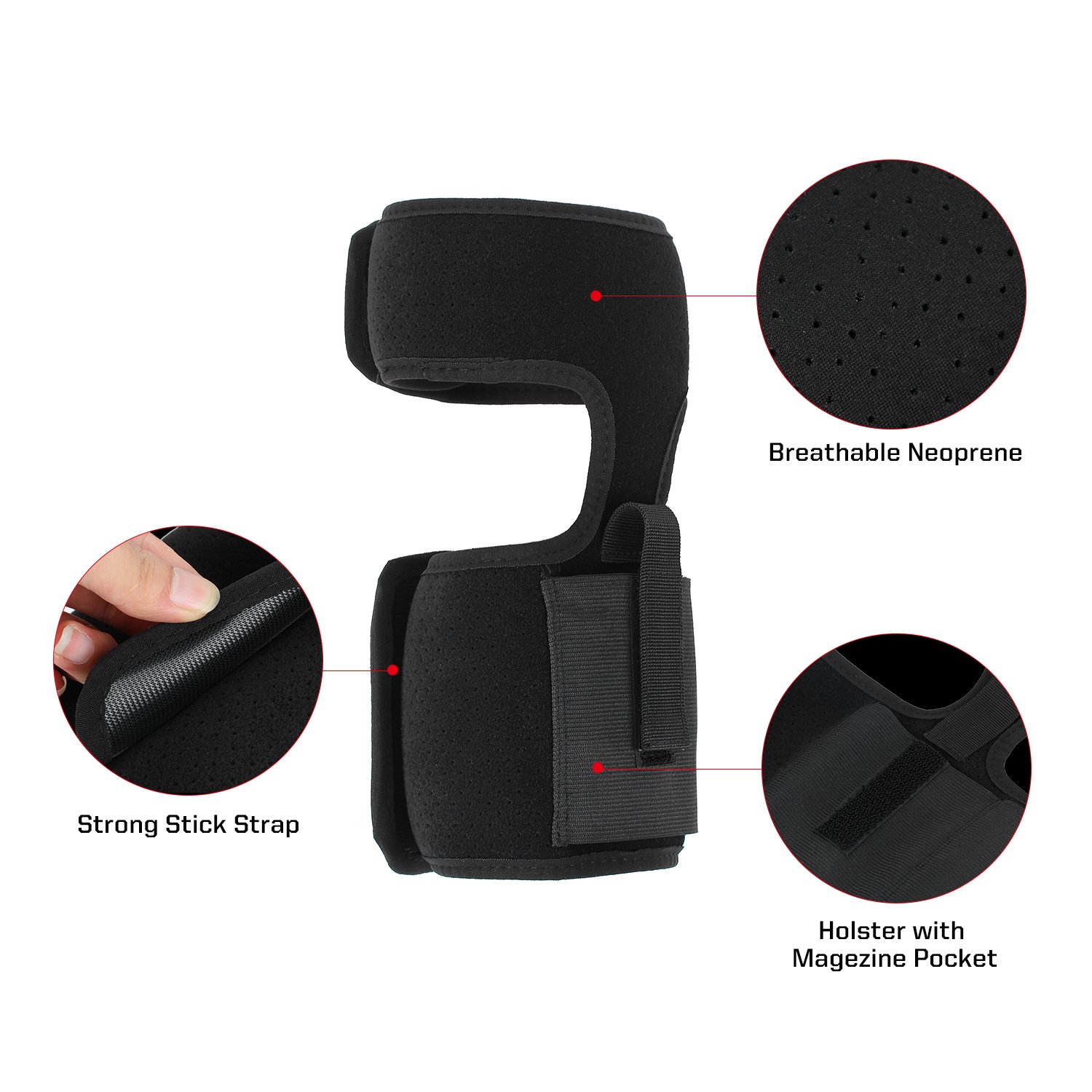 XIAOYI Ankle Holster for Concealed Carry Pistol/Handgun with Adjustable Elastic Secure Strap, Gun Holsters Suitable men and women For Glock 42, 43, 36, 26, S&W Bodyguard .380.38, Ruger LCP, LC9