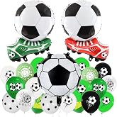 Niebalonr 36Pc Soccer Foil 12" Latex Balloons, Black-and-White Soccer Balls | Perfect For Soccer-Themed Parties, Sporting Events, Birthday Parties, Baby Showers, And All Kinds Of Celebrations