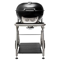  Ascona Kugelgrill Outdoorchef XL schwarz 2-flammig Garten Balkon ✔ Rollen ✔ Deckel ✔ Seitentisch rechts ✔ rund ✔ rollbar ✔ stehend grillen ✔ Grillen mit Gas ✔ mit Station ✔ mit Rädern 