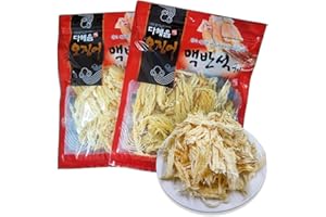 GE GANGWON EXPORT Roasted Dried Soft Squid Snack [3.52oz X 2 Bags] - Sliced Roasted Soft Squid Jerky for Adults & Kids - 17.2g Protein Per Serving - Perfect for Snacking - Korean Snack by Gangwon Export