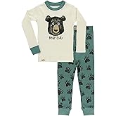 Lazy One Warm Long-Sleeve PJ Sets for Girls and Boys, Cozy, Comfy, Funny Kids' Pajama Sets, Animal, Bear & Moose