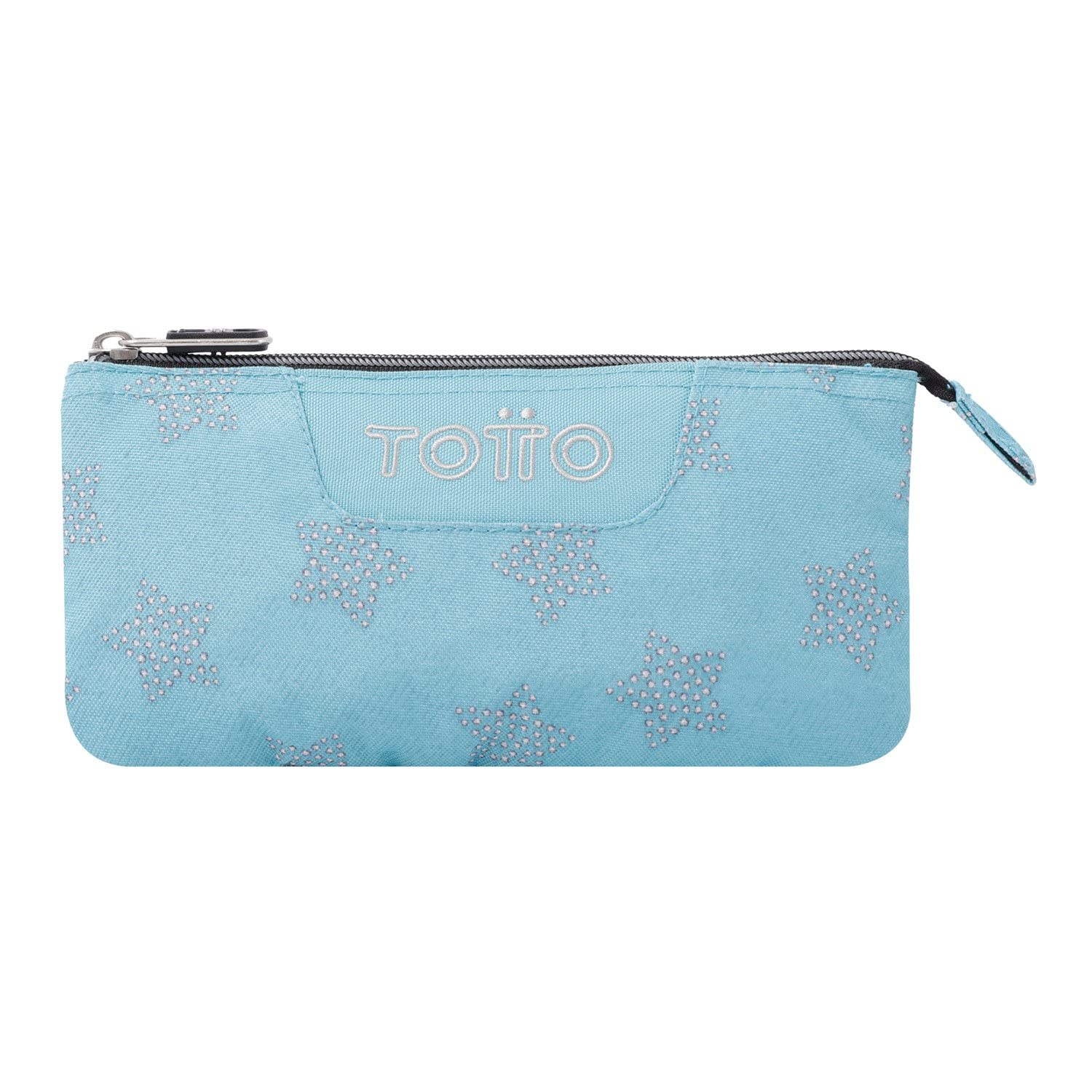 TOTTO School Pencil Case with Three Compartments, Blue, Única, Kids