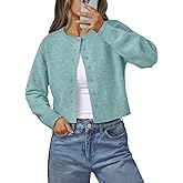 LILLUSORY Womens Cropped Cardigan Sweaters Lightweight Crop Knit Y2k Outfits Fashion Button Up Clothes 2026