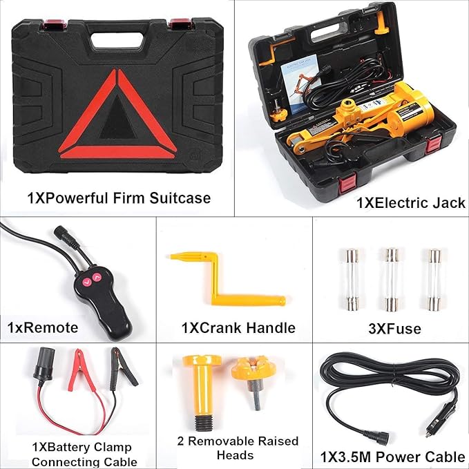 Jacks Automotive 35 Cm Lifting Range Electric Car Jack Automatic Electric Car Jack Scissor Trolley Jack 12 Cm 2 T 12 Cm