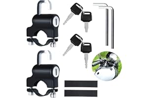 Motorcycle Helmet Lock, Anti-Theft Helmet Safety Lock, 2PCS Tamper Proof Helmet Security with Keys, Motorcycle Accessories, 2