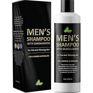Amazon Com Men S Shampoo With Sandalwood 2 In 1 Invigorating