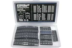 INTERSTELLAR ELECTRONICS SMD Voltage Regulator Assortment, 5V, 6V, 8V, 9V, 12V, 15V, 100mA, 0.5A