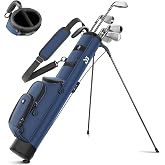 Dragon Tiger Origin Lightweight Sunday Golf Bag, Small Golf Bag with Stand | 2-way top divider, holds up to 6 clubs, for driving range and Par 3, cooler pocket, glove patch, tee holder